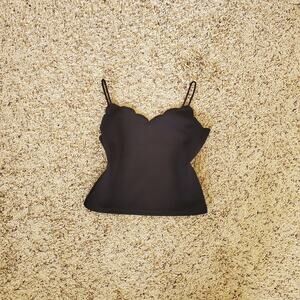 Tank Top shirt strap black women girls xxs new unused cropped
